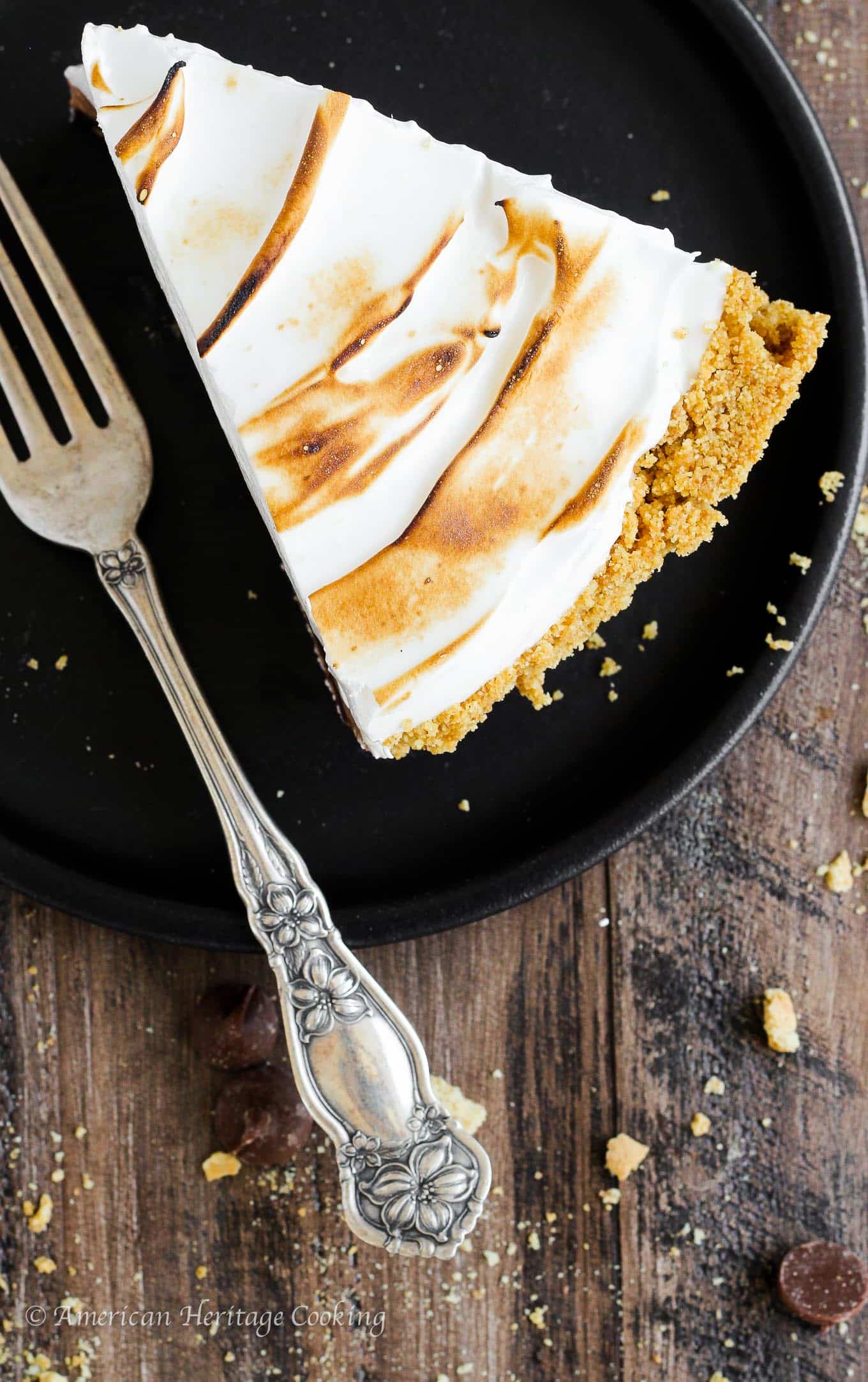 This No Bake Whiskey Smores Pie is a slice of Summer Heaven! 