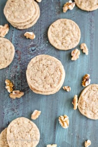These easy Butterscotch chews combine the chew and brown sugar flavors of blondies with a little holiday ginger spice! Chewy, nutty, addicting.