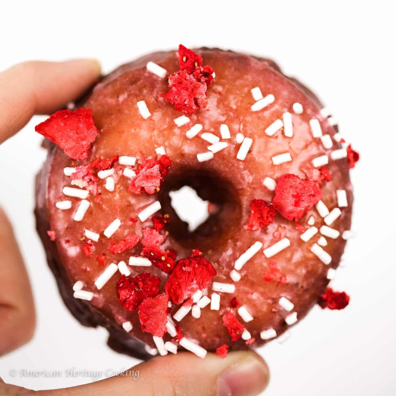 Fried Strawberry Lemon Cake Donuts