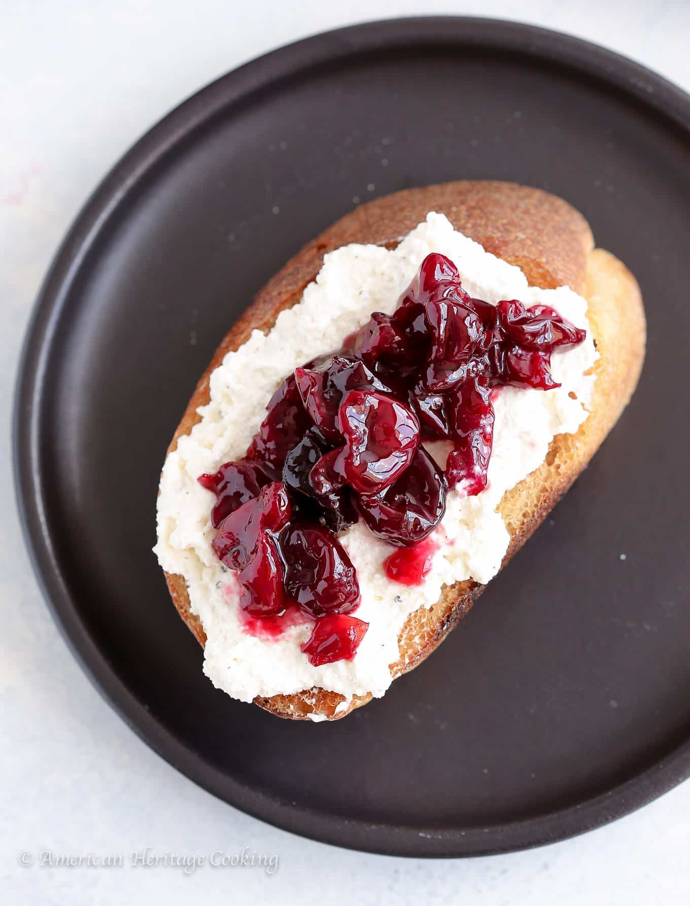 These Cherry Preserves are quick and easy! Stock up on Summer’s bounty and enjoy all year! I spread mine on black pepper honey ricotta toast for an easy snack or breakfast. 