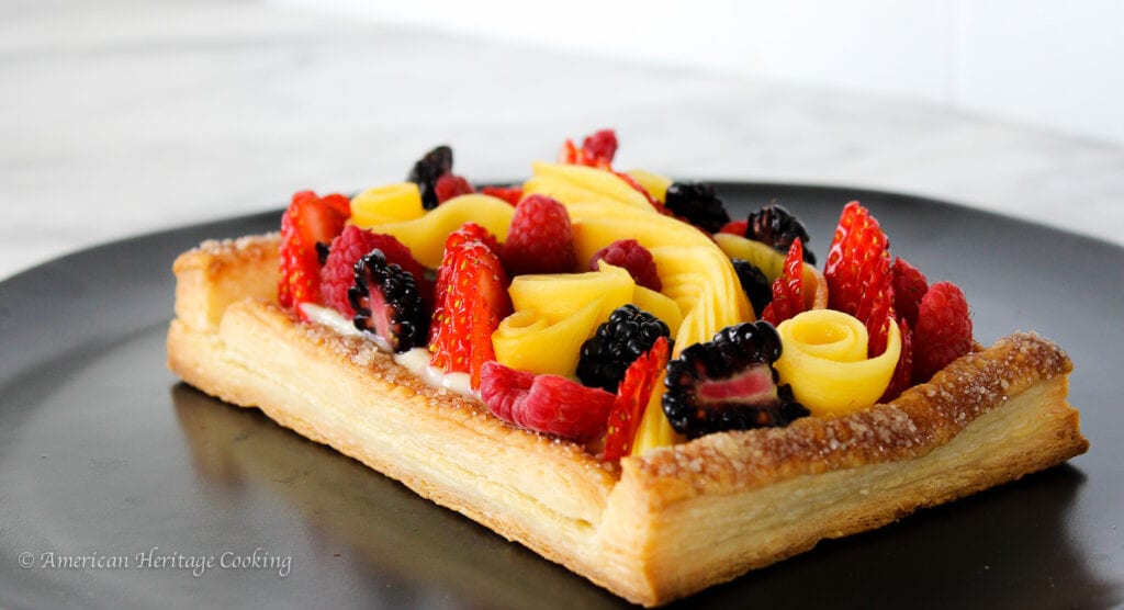 Puff Pastry Fruit Tart - An Easy Dessert! - Chef Lindsey Farr