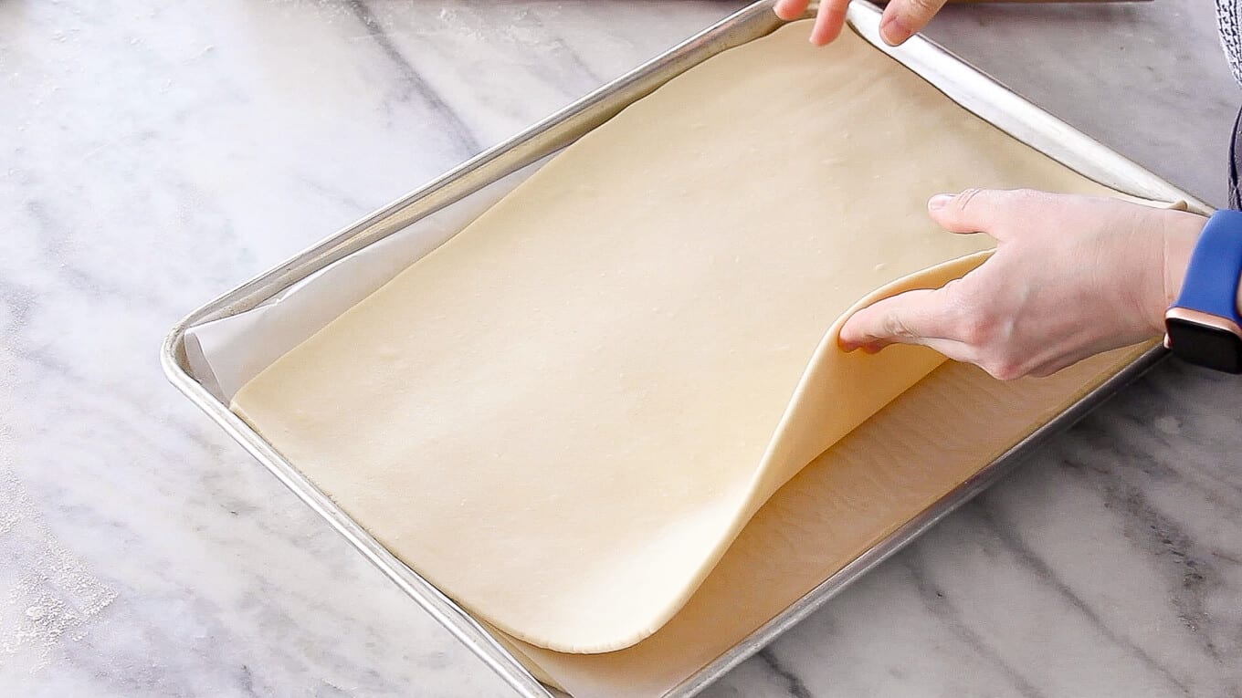 Inverse Puff Pastry sheets rolled out
