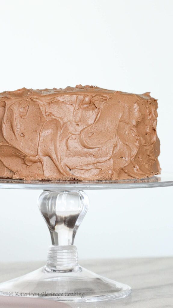 This Chocolate Mayonnaise Cake is tender, moist and perfectly rich. It has a silky chocolate cream cheese buttercream!