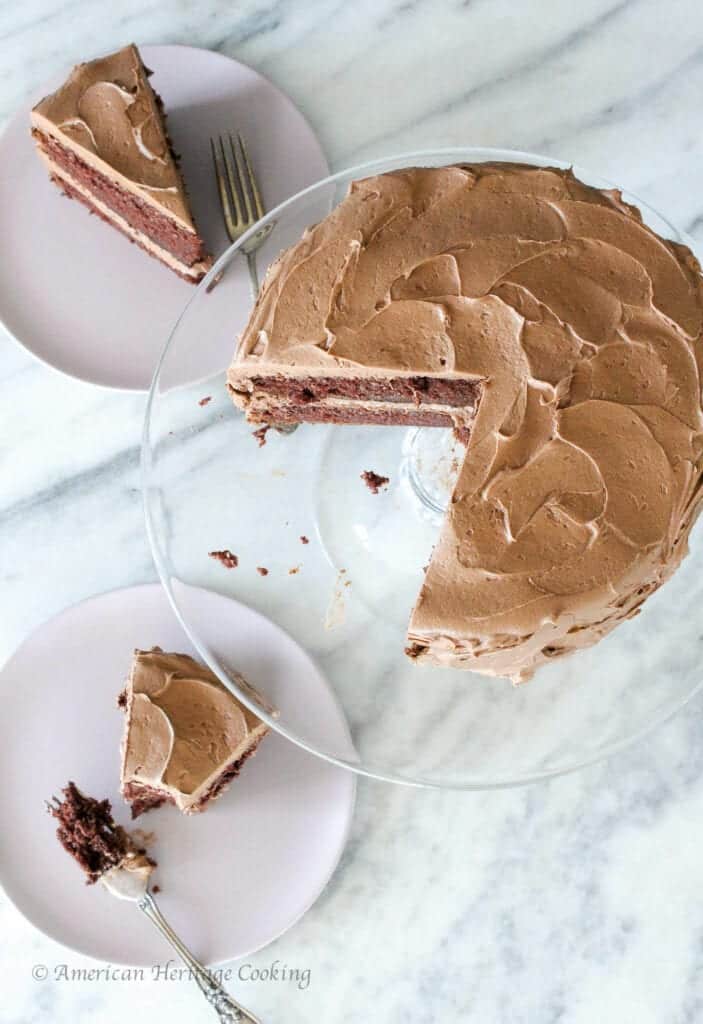 This Chocolate Mayonnaise Cake is tender, moist and perfectly rich. It has a silky chocolate cream cheese buttercream!