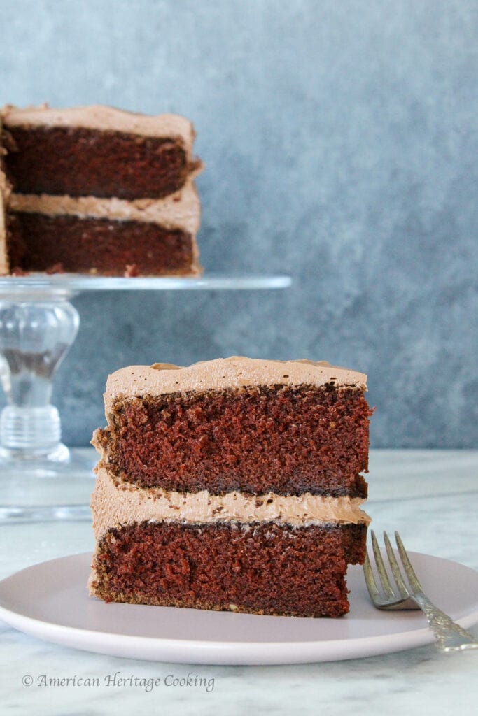 This Chocolate Mayonnaise Cake is tender, moist and perfectly rich. It has a silky chocolate cream cheese buttercream!