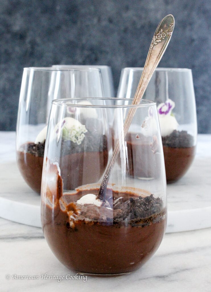 A rich, creamy dark chocolate pudding! 