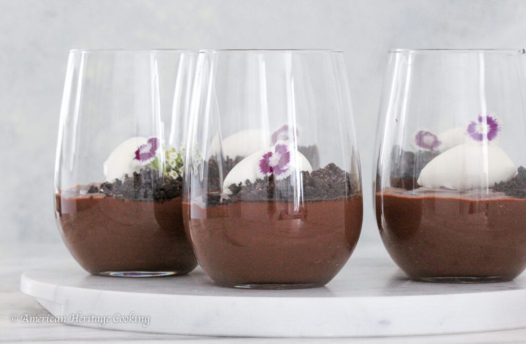 A rich, creamy dark chocolate pudding! 