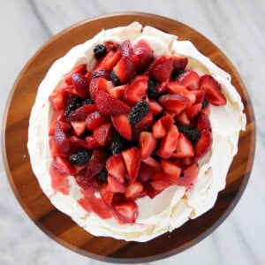 The best pavlova dessert with lemon curd fresh fruit