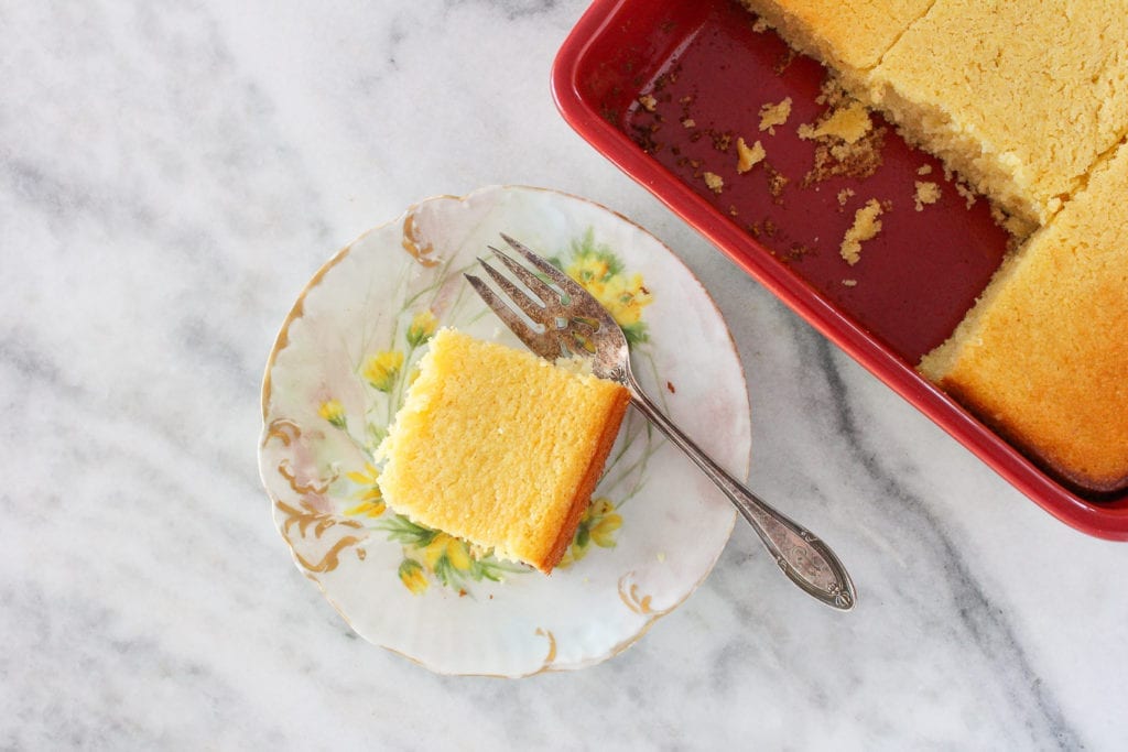 This Sweet Southern Cornbread is a buttery, sweet(er) cornbread with a velvety texture. It is moist, soft and tender; and it comes out perfect every single time. 