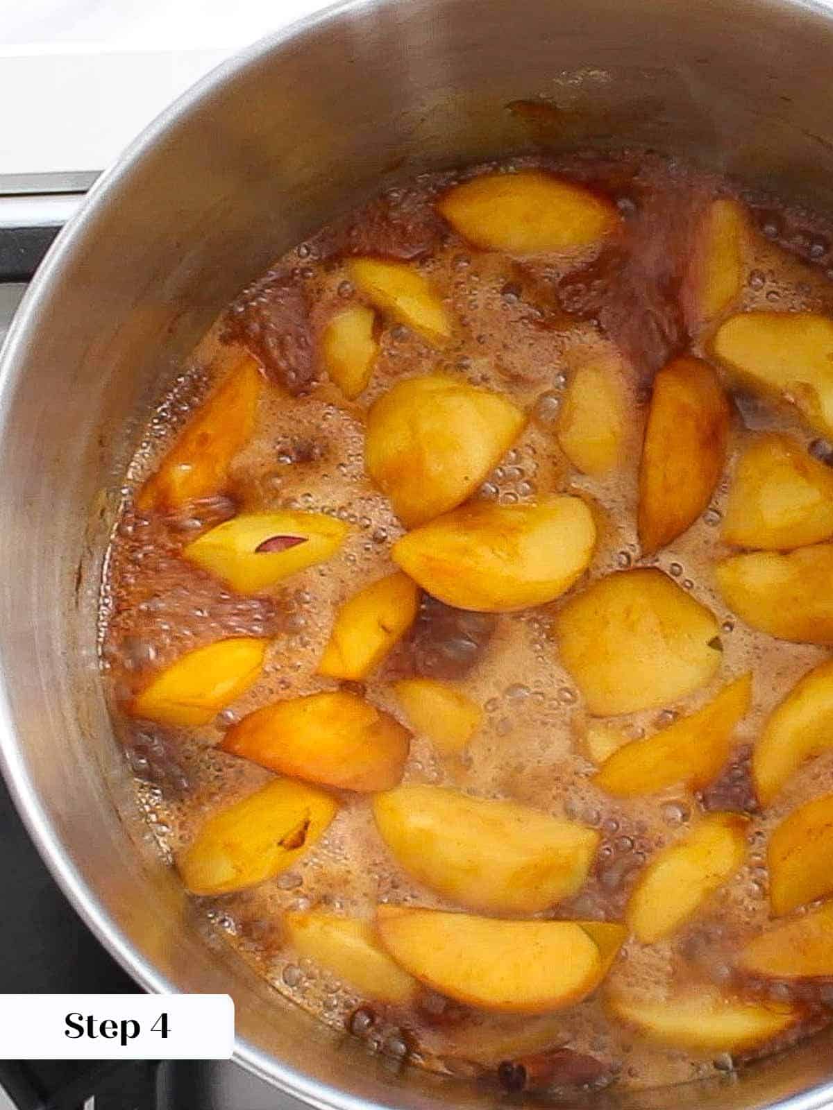 cooking apple butter.