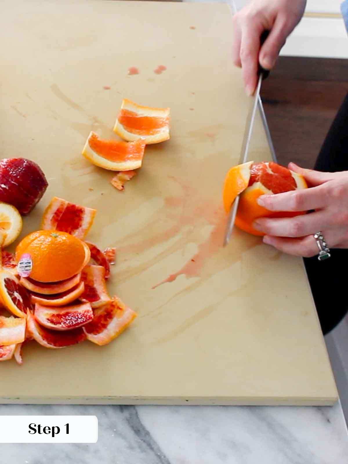 removing orange peel for supremes.