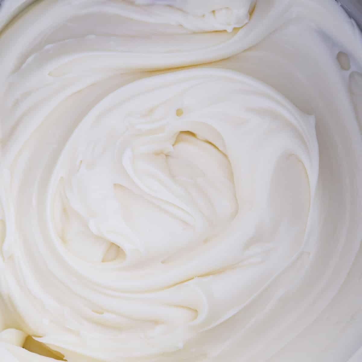 Cream Cheese Buttercream in mixing bowl