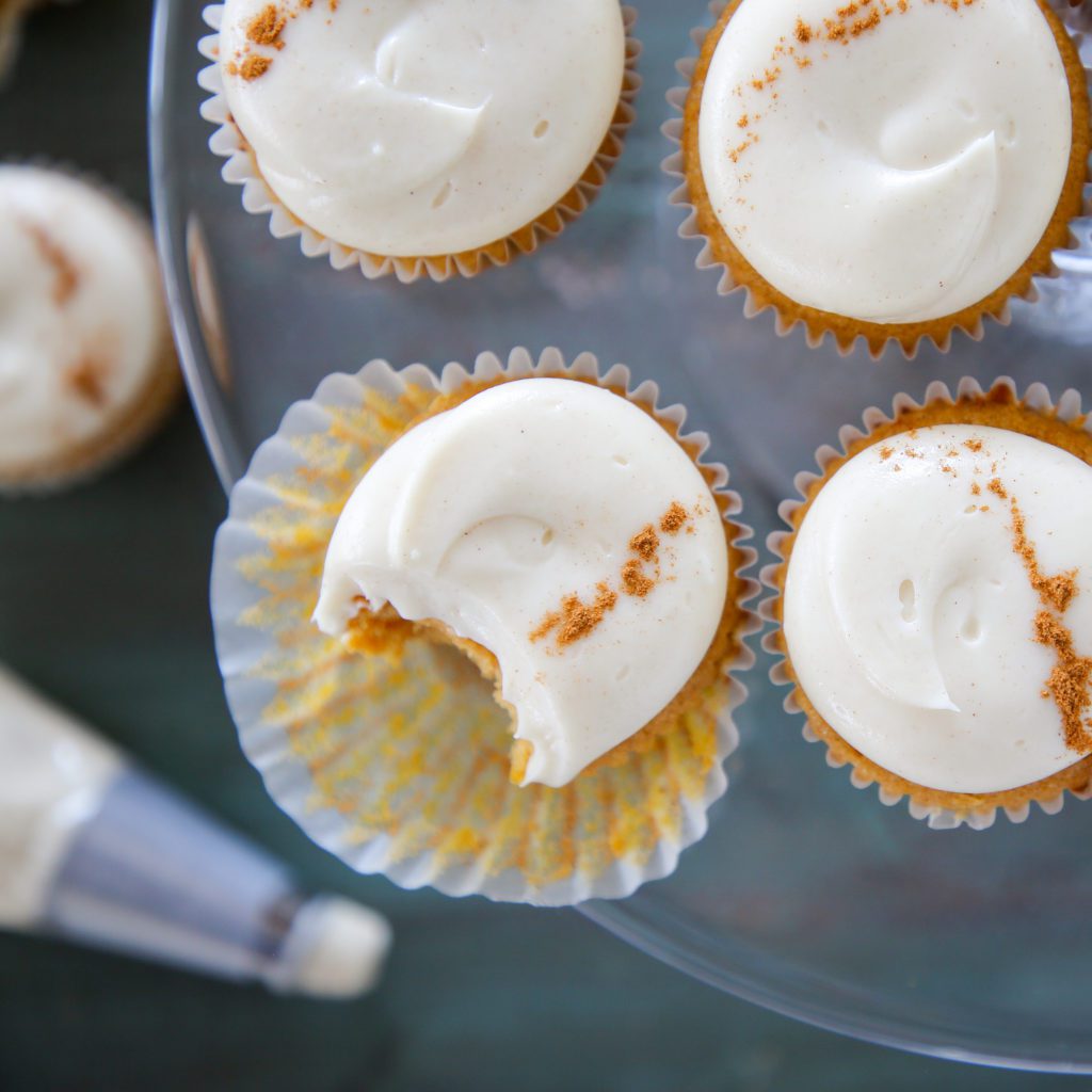 Pumpkin Spice Cupcakes with Maple Cream Cheese Buttercream