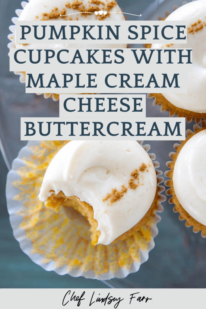 Pumpkin Spice Cupcakes with Maple Cream Cheese Buttercream