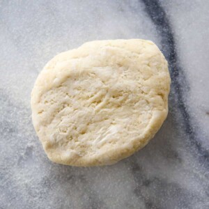 Semolina tart crust dough on marble