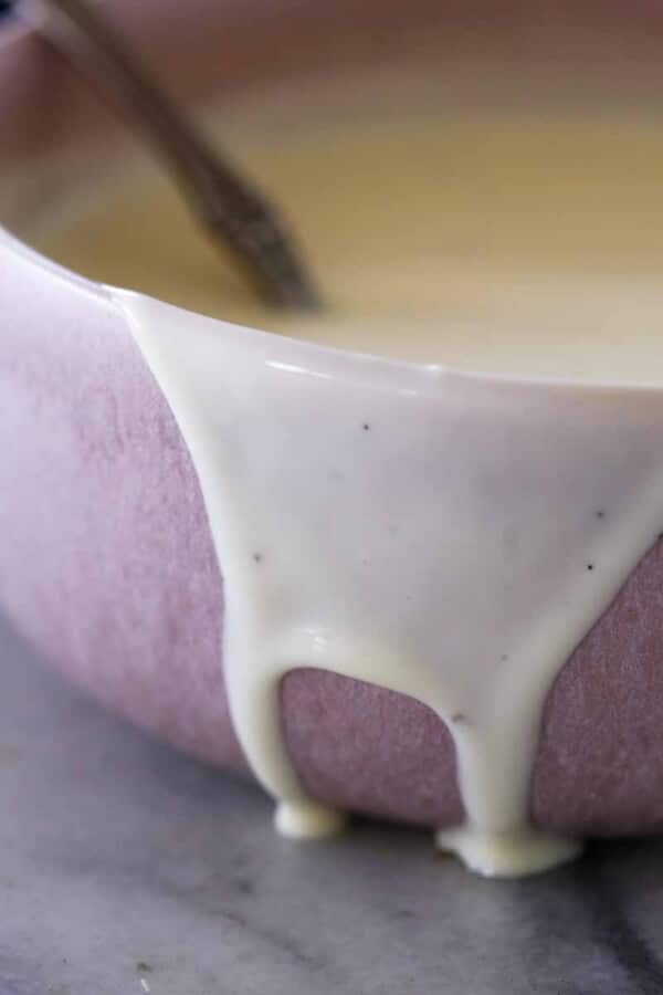 creme anglaise pink bowl.