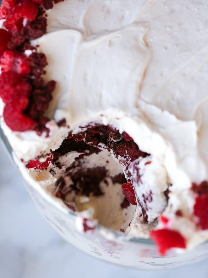 Red Velvet Raspberry Trifle