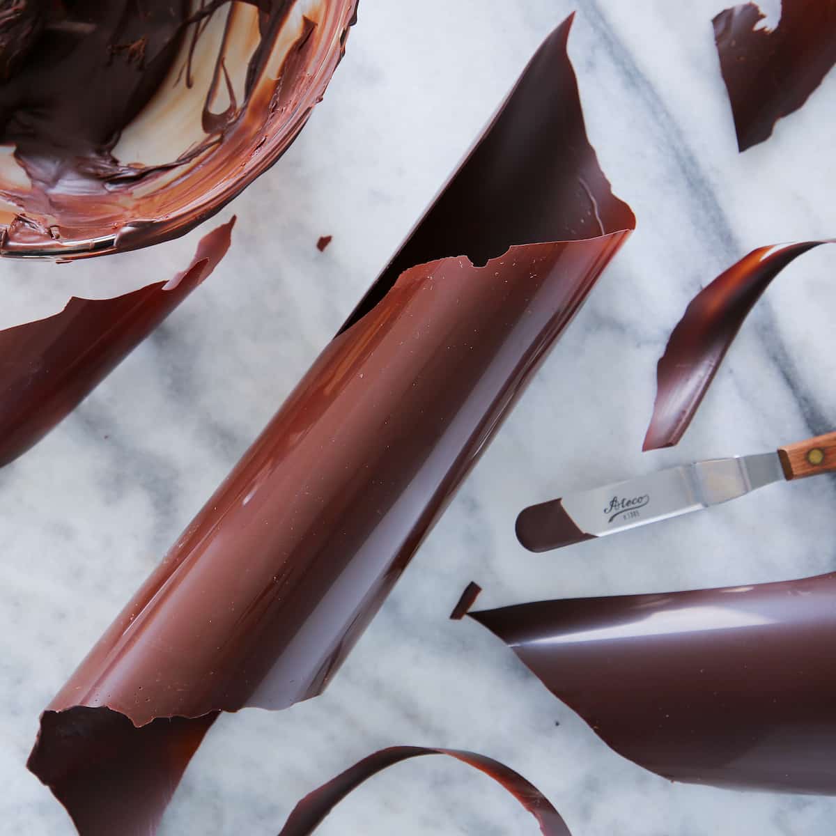 How to Temper Dark Chocolate with the Ice Bath Method - Chef Lindsey Farr