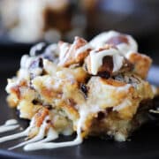 Old Fashioned Bread Pudding with Hard Sauce Slice Featured Image