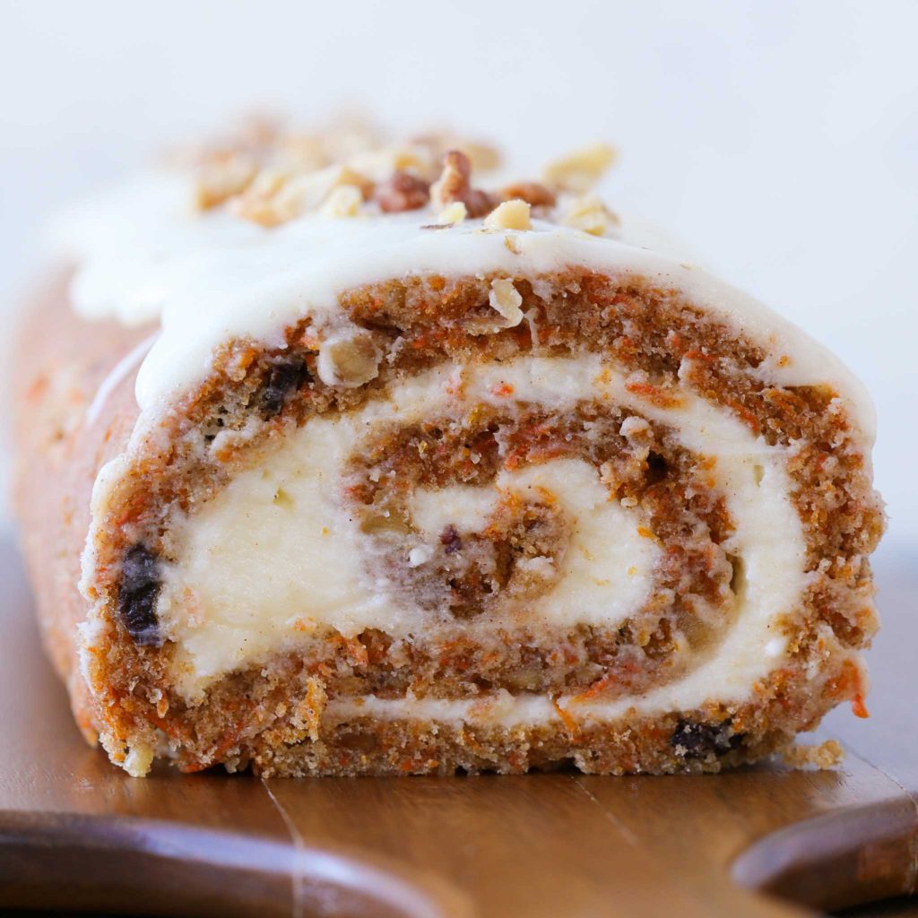 Carrot Cake Roll Crumb Square