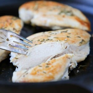 Foolproof Rosemary Chicken Sliced close up