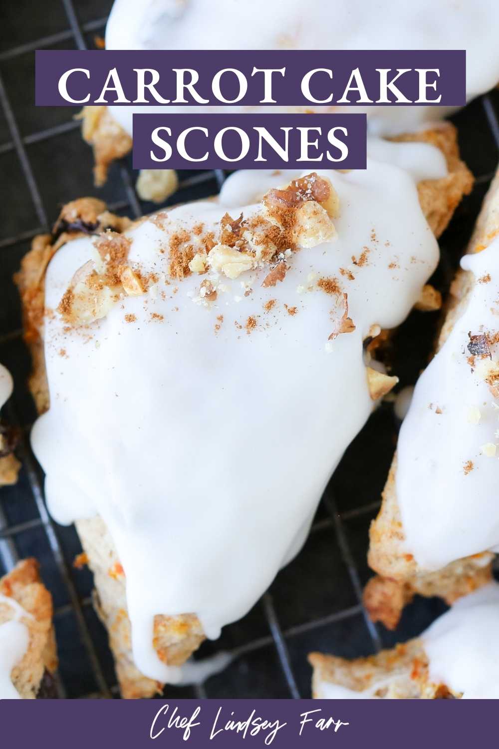 Carrot Cake Scones Overhead