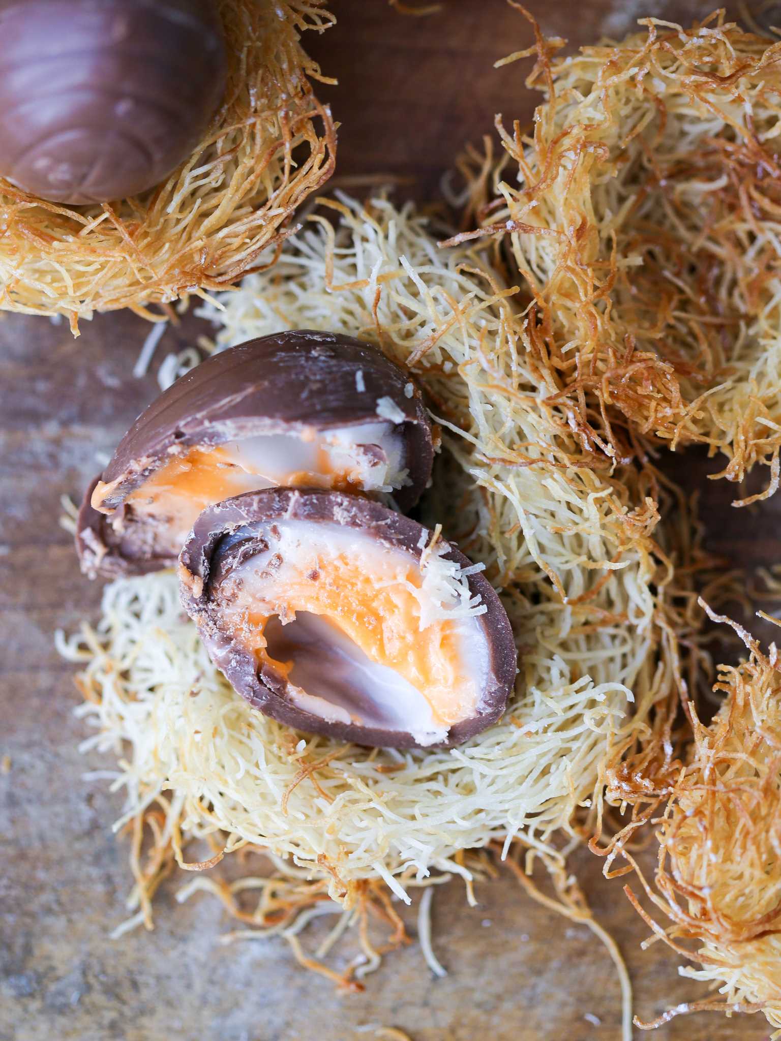 Kataifi Nests Bitten Egg