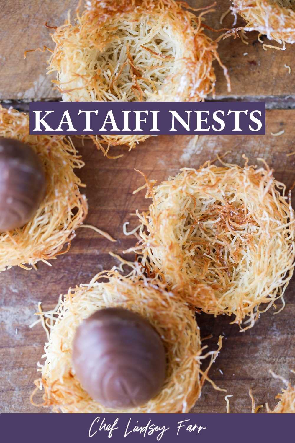 Kataifi Nests Overhead Purple Border