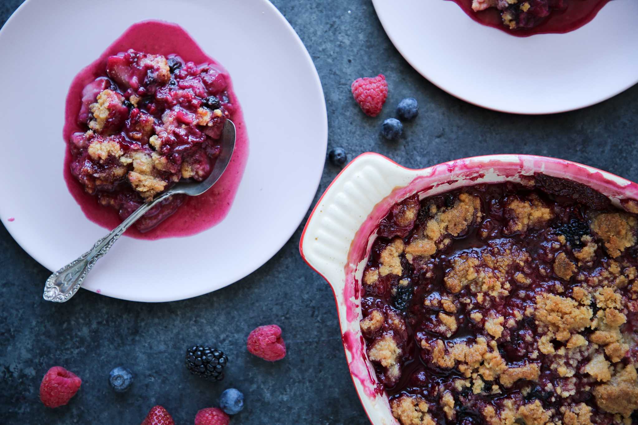 Mixed Berry Crumble Tablescape