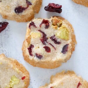 Pistachio Cranberry Sablee Cookie whole