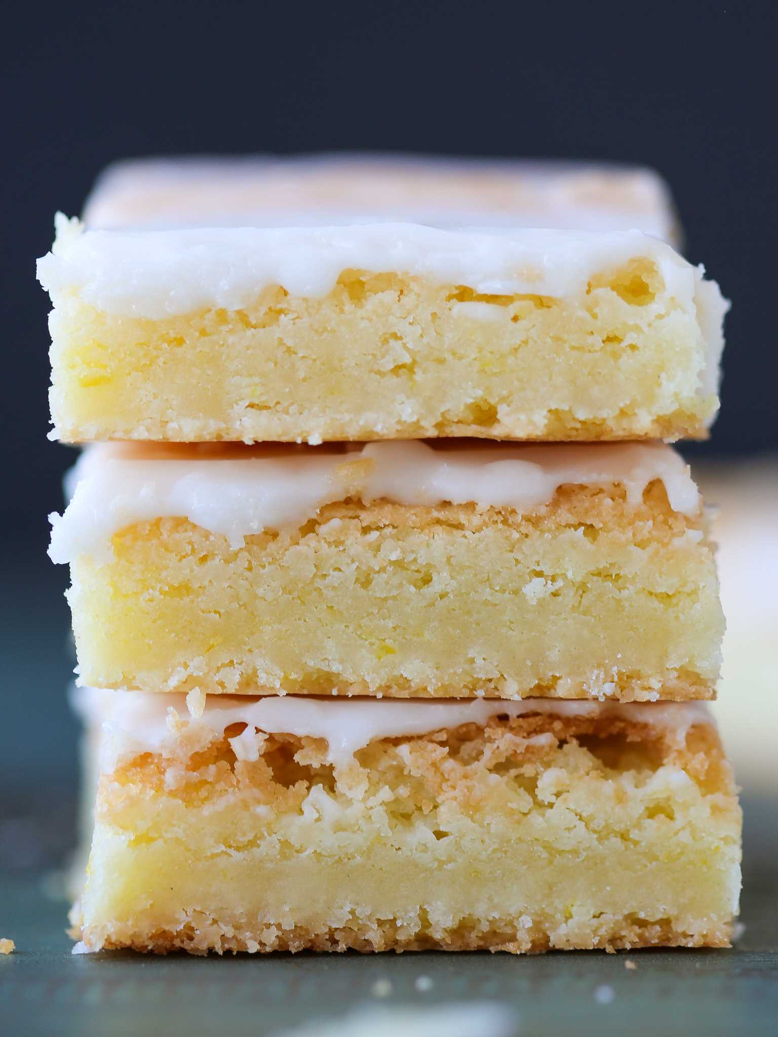 Lemon Blondies Stacked.