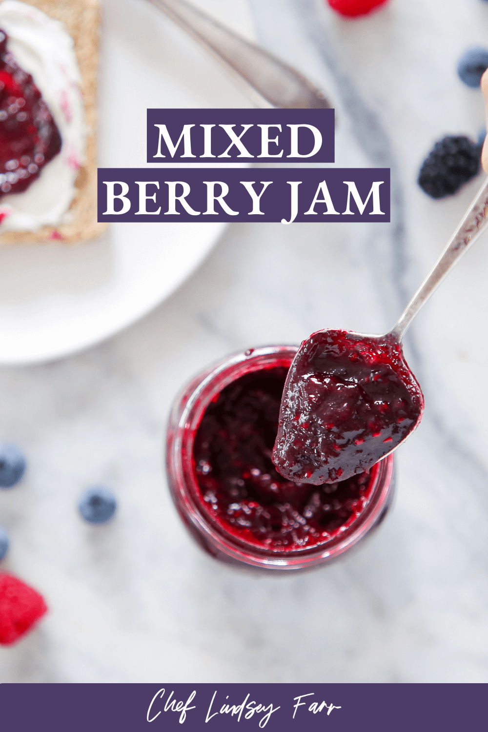 Mixed Berry Jam First Spoonful