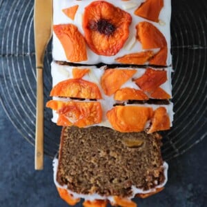 Peach Loaf Cake Beautiful Overhead