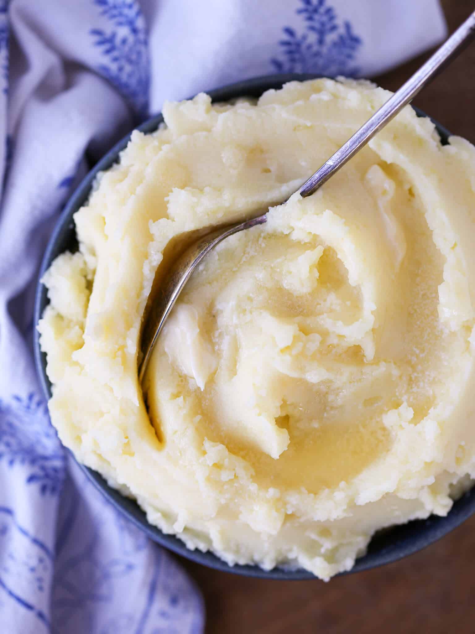 Creamy Mashed Potatoes Recipe melted butter swirled