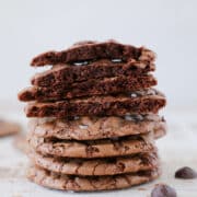 Fudgy Brownie Cookies Delicious Stack
