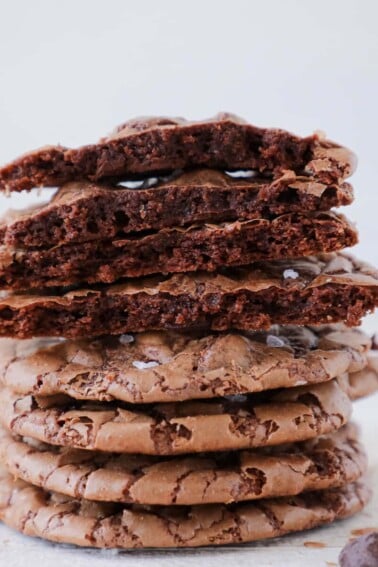 Fudgy Brownie Cookies Delicious Stack