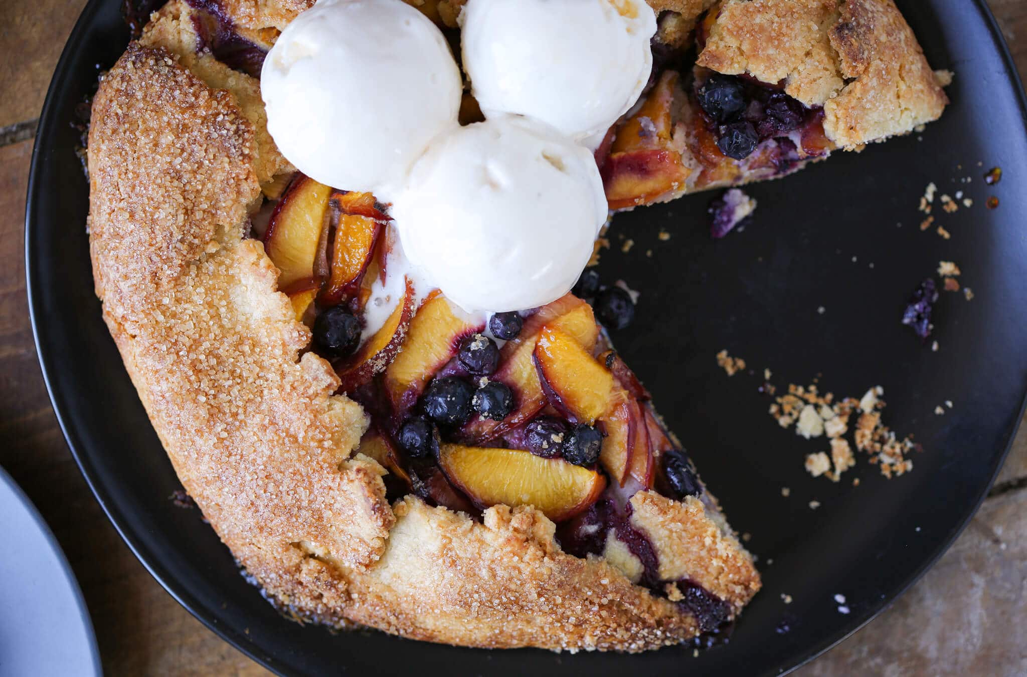 Nectarine Blueberry Galette Ice Cream Topping