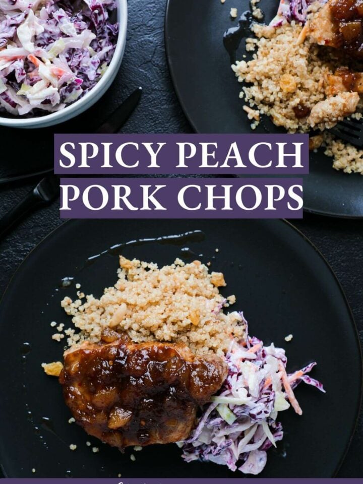 Spicy Peach Pork Chops Moody