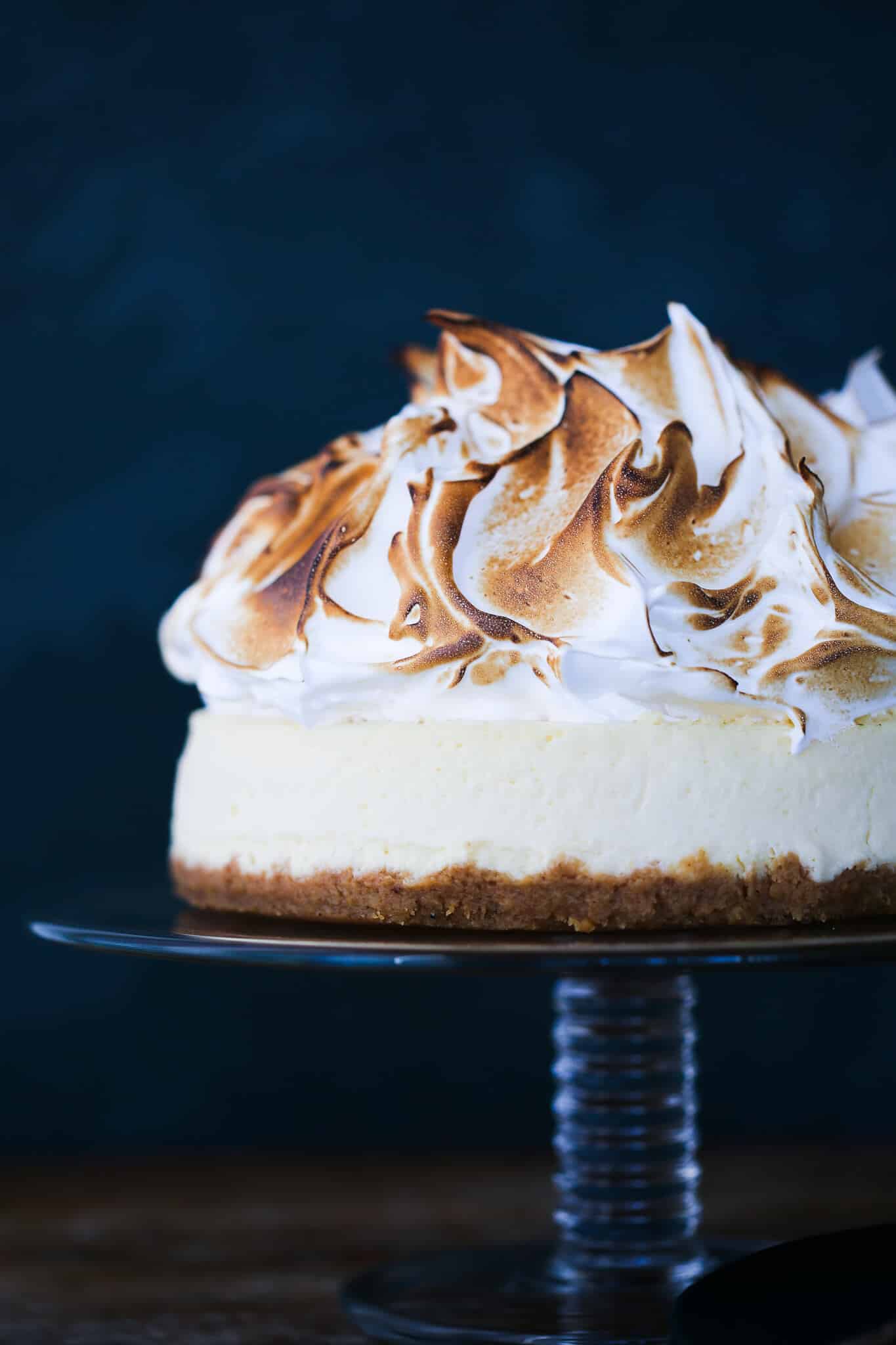 Lemon Meringue Cheesecake meringue unsliced cake Valentine's Day Desserts.