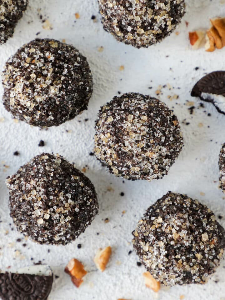 Black Forest Brandy Balls Delicious Overhead