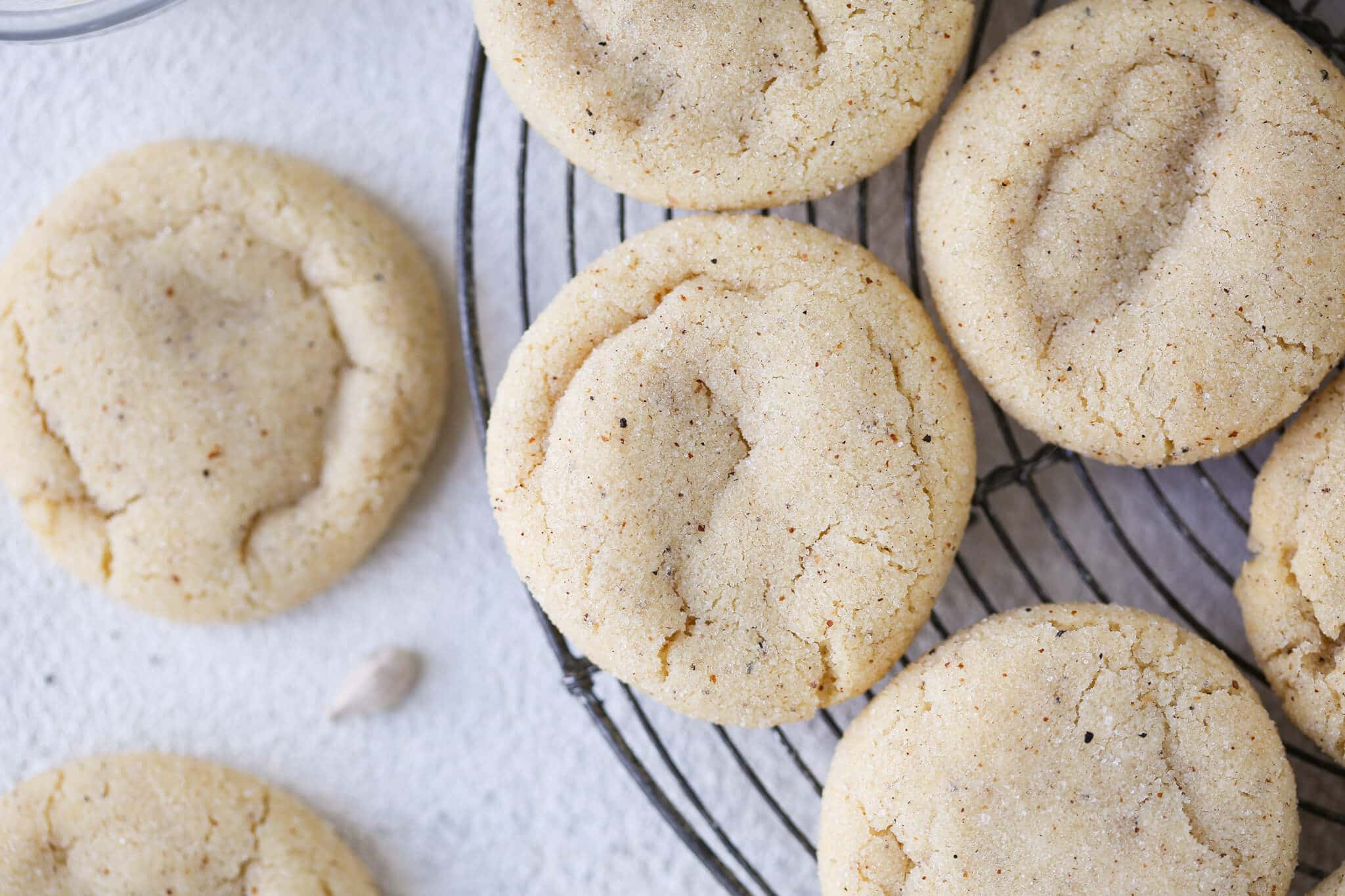 Cinnamon Cardamom Sugar Cookies Overhead