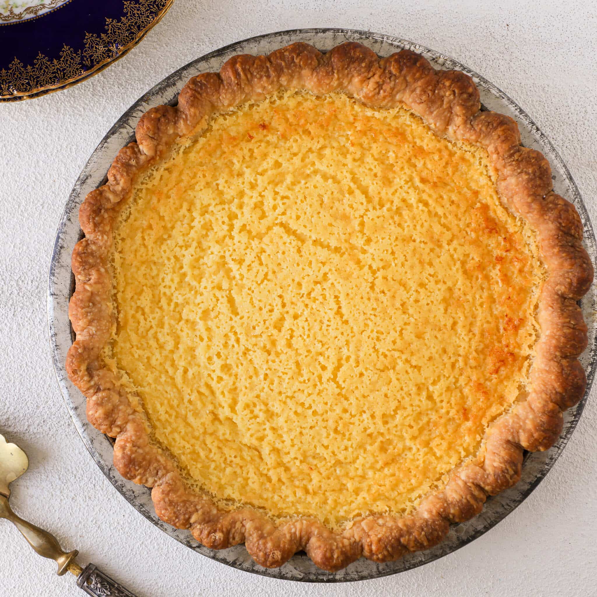 Buttermilk Pie Overhead