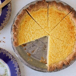 Buttermilk Pie Perfectly Sliced