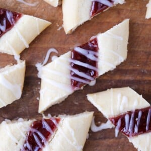 Danish Raspberry Ribbon Cookies Beautiful Closeup