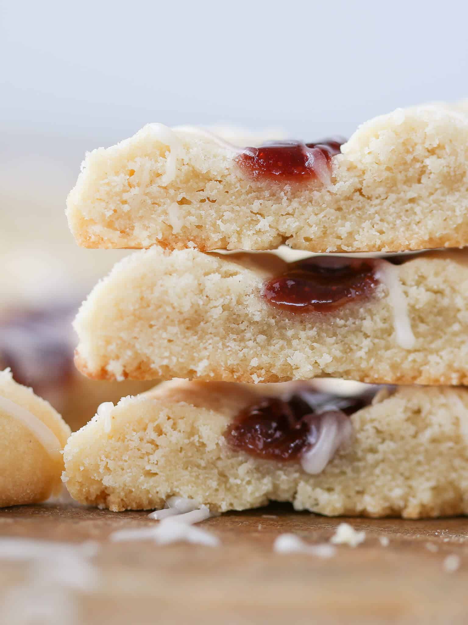 Danish Raspberry Ribbon Cookies Interior