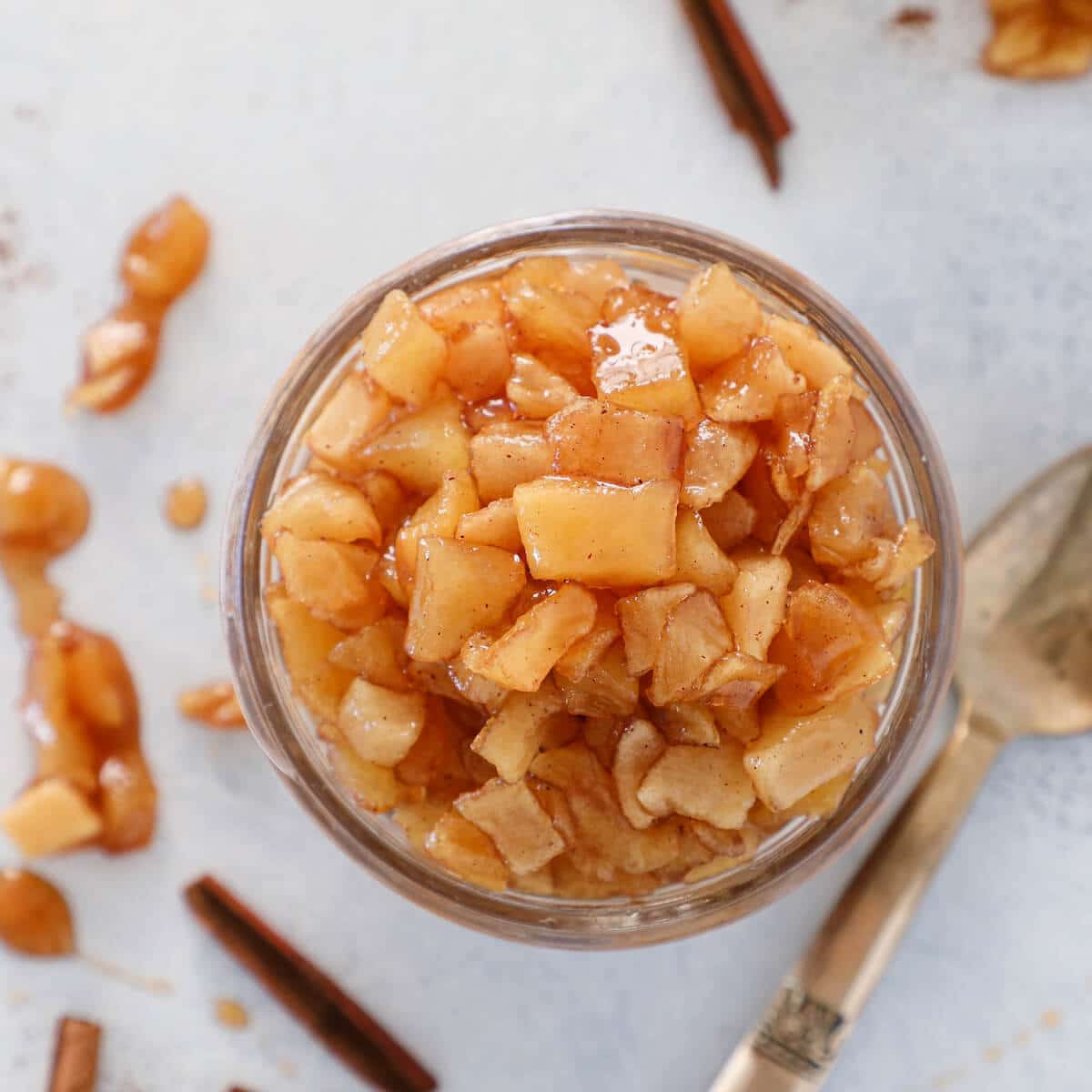 Easy Apple Compote Overhead