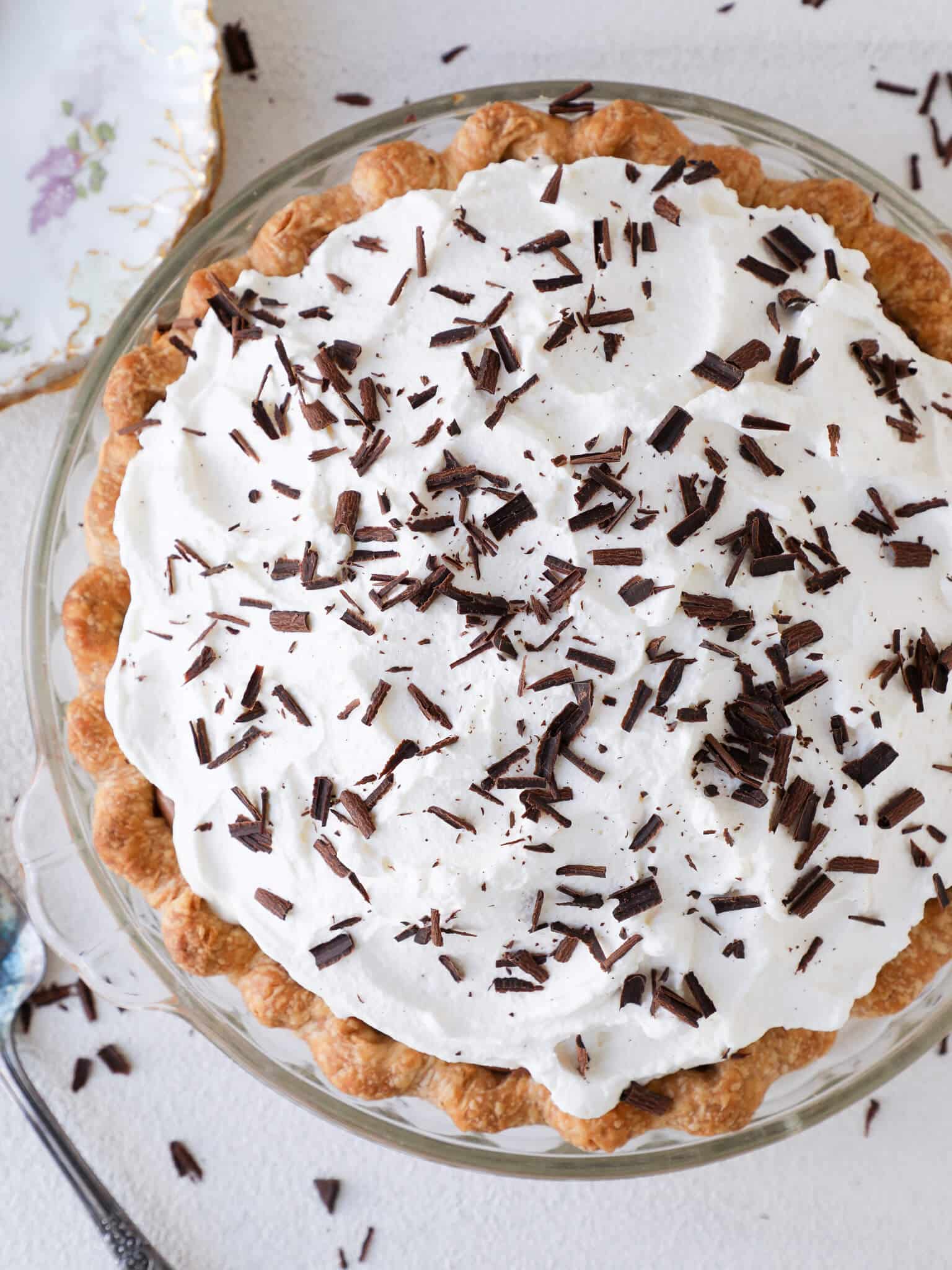 French Silk Pie Overhead