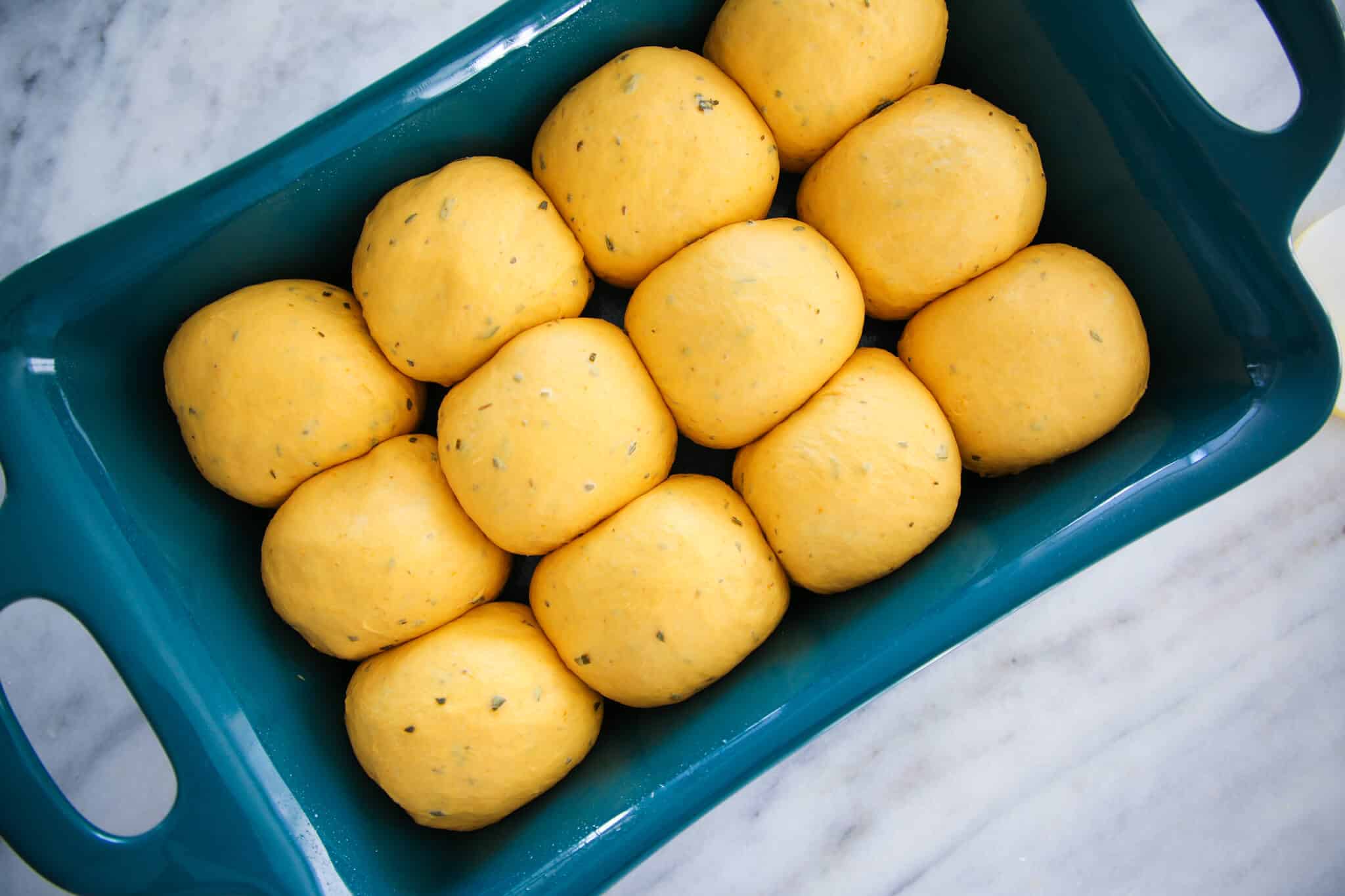 Pumpkin Herb Dinner Rolls Unbaked