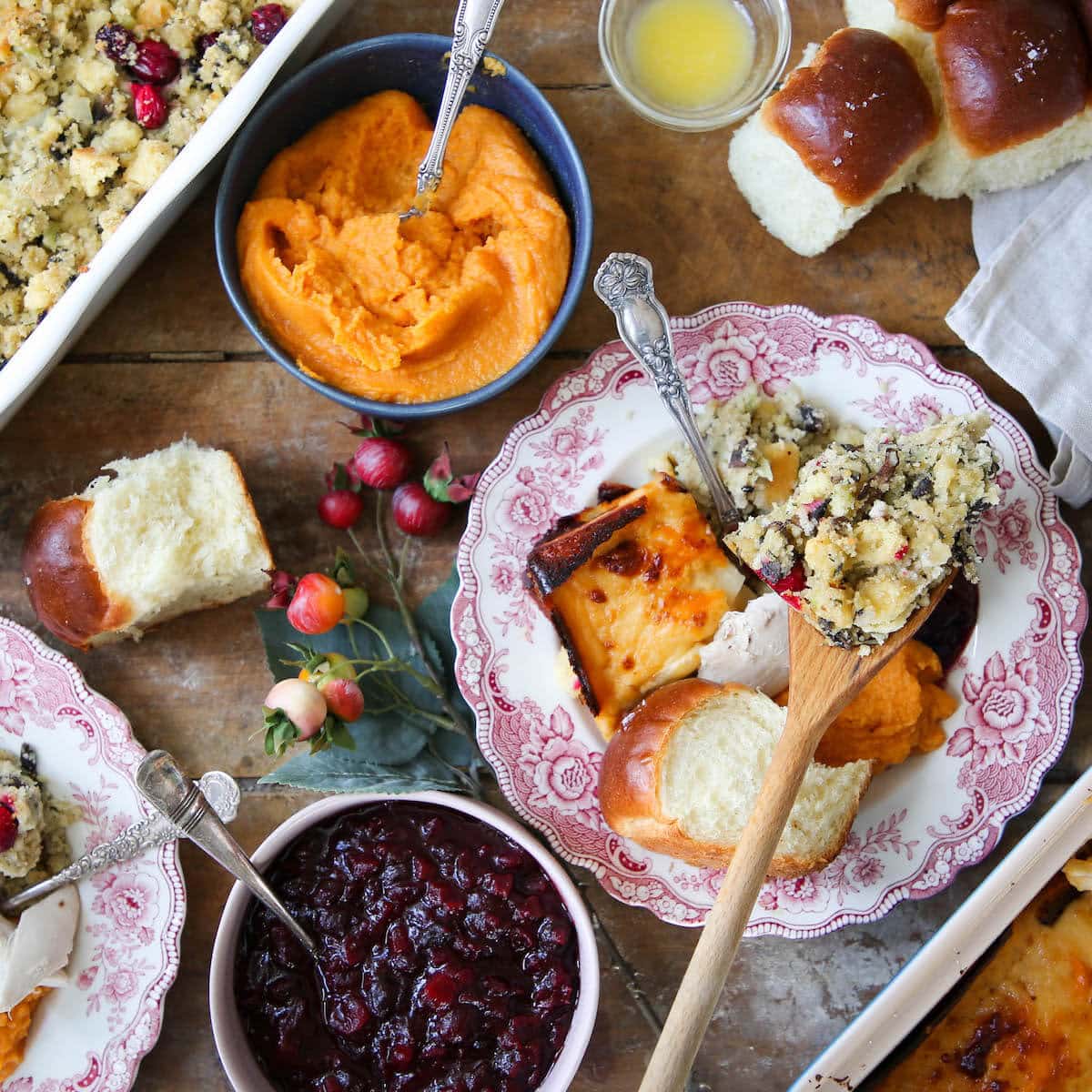 Thanksgiving Menu tablescape