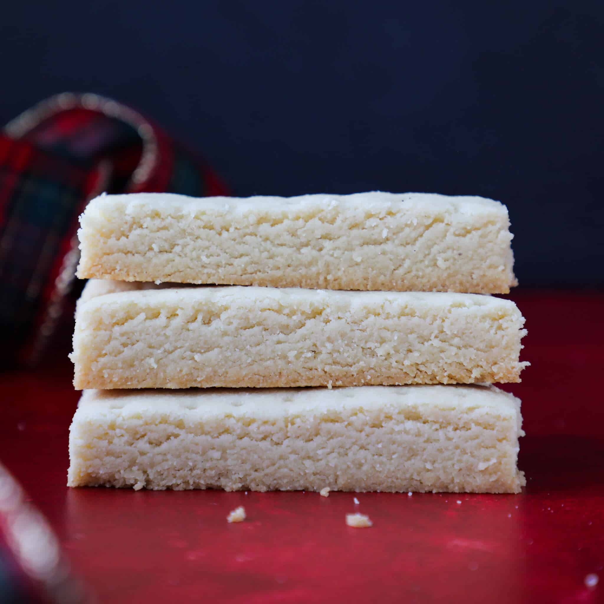 Traditional Scottish Shortbread Stacked
